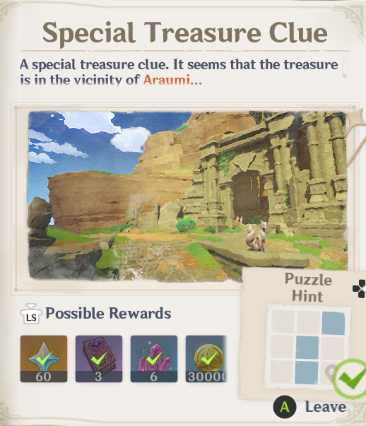 Genshin Impact Special Treasure 1 hint