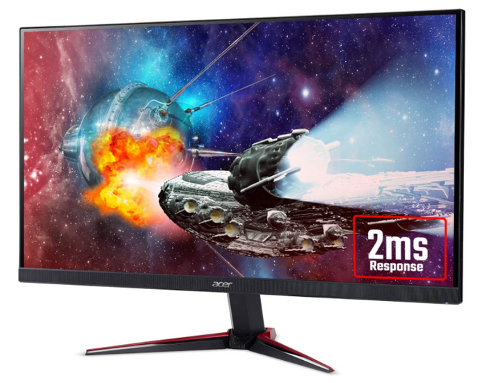 Best gaming monitor for NBA 2K22 Acer product image of a monitor with a spaceship on the screensaver.