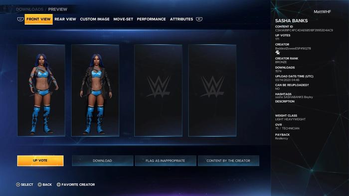 WWE 2K23 Sasha Banks