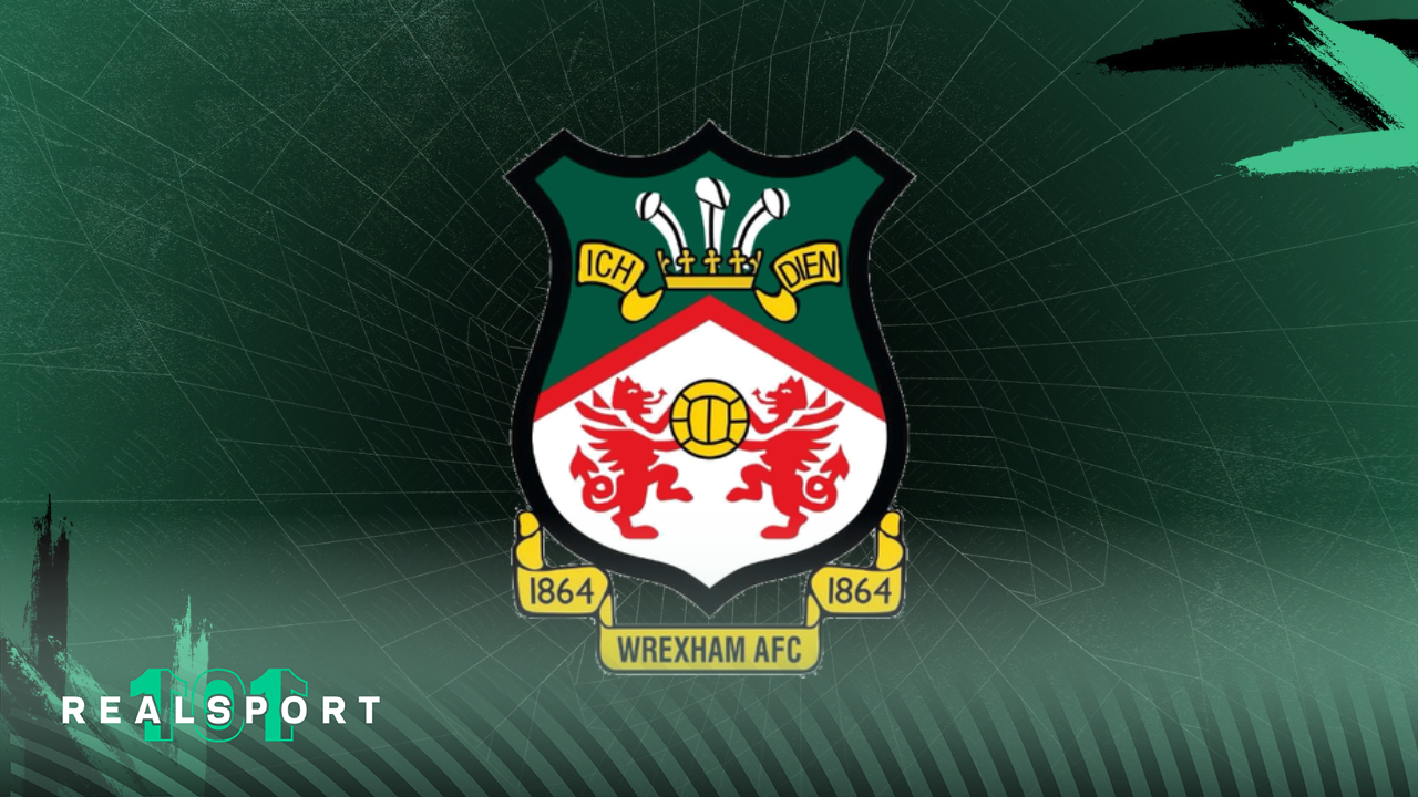 Wrexham badge with green background
