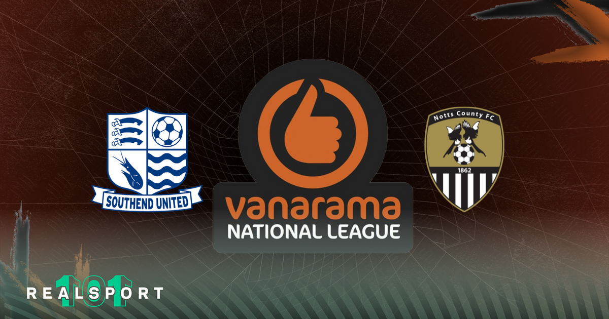 Southend and Notts County badges with Vanarama National League logo