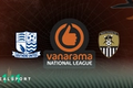 Southend and Notts County badges with Vanarama National League logo