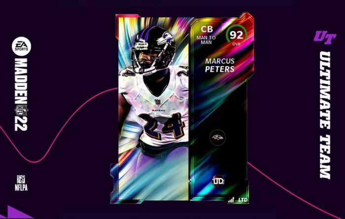 Marcus Peters LTD card in Madden 22