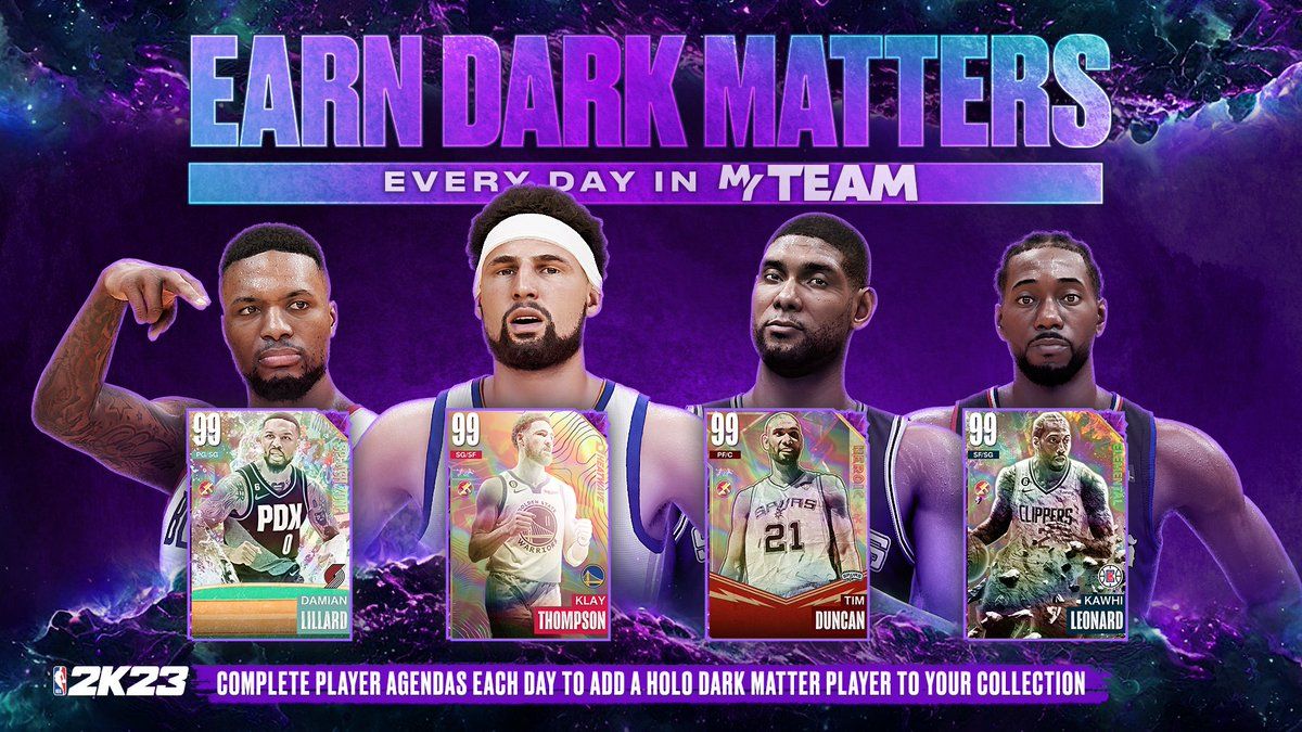 NBA 2K23 Dark Matter Holo card 