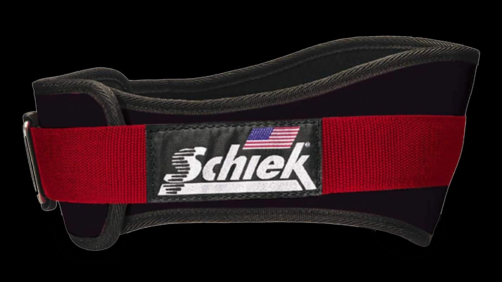 Schiek Sports Model 3004 product image of black and red fabric belt.