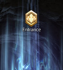FFXIV NPC Dungeon Parties can be found by a gold logo over the entrance