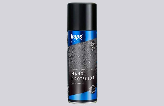 Best sneaker protector spray Kaps product image of a black and blue can