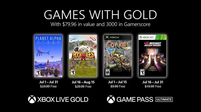Games With Gold July Titles