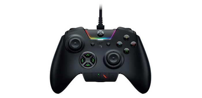 Best controller for Halo Infinite Razer product image of a black controller with Chroma lighting effects.