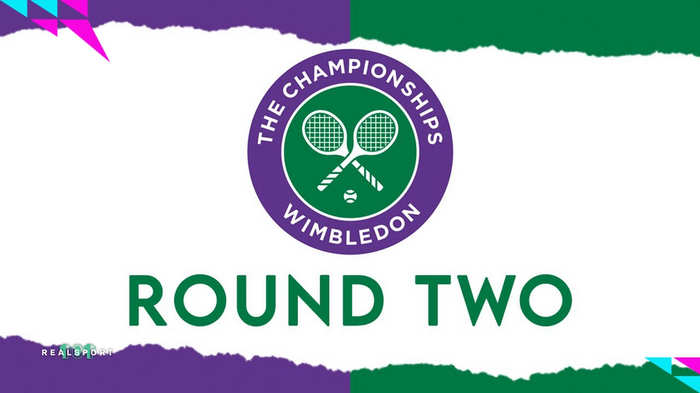 Wimbledon Logo with White background and Round Two text