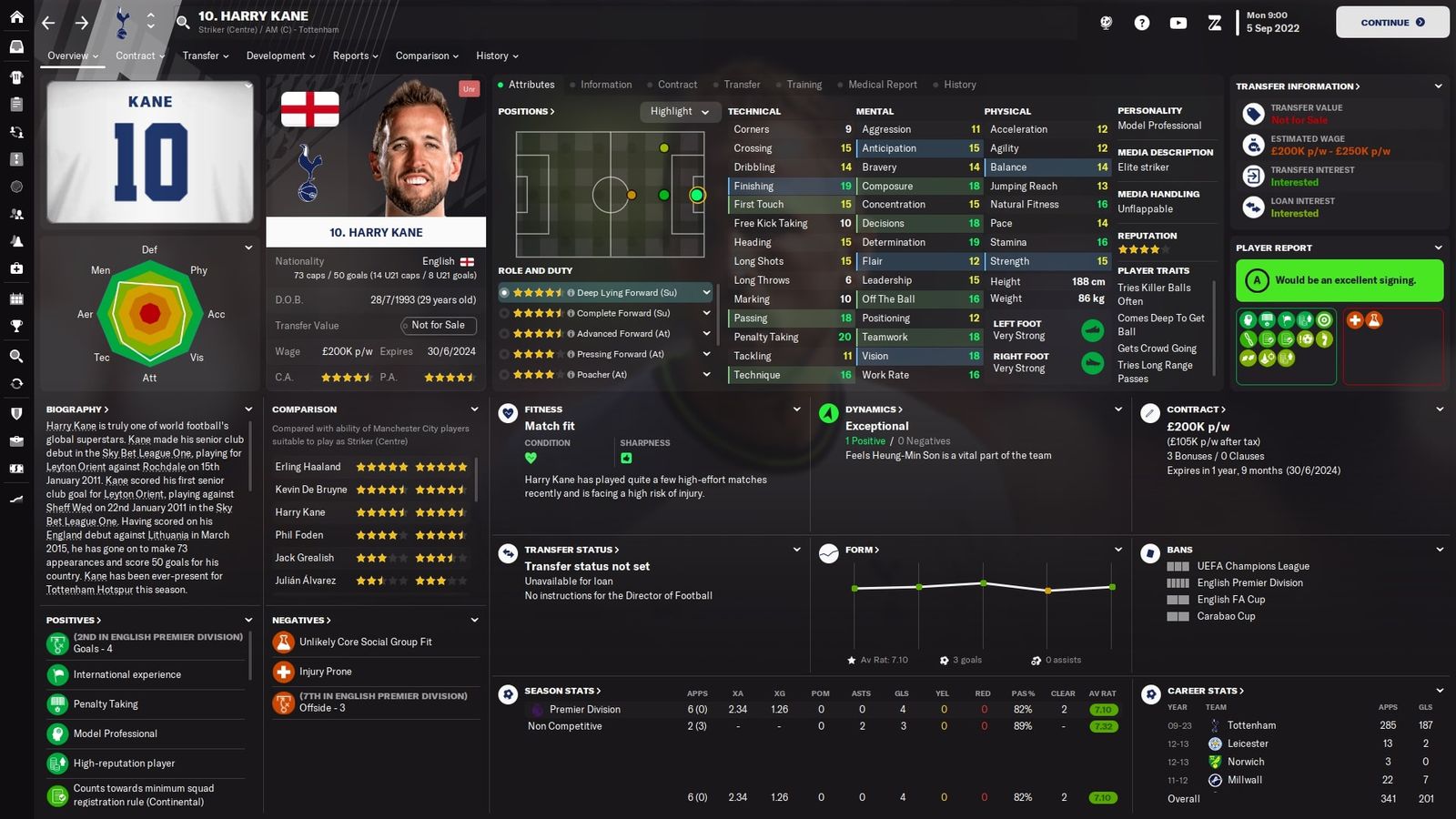 best fm23 skins - zealand skin with sleek player overview page
