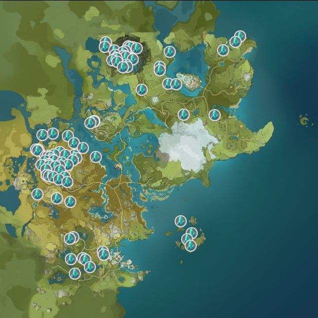 Genshin Impact Crystal Chunk Map Locations