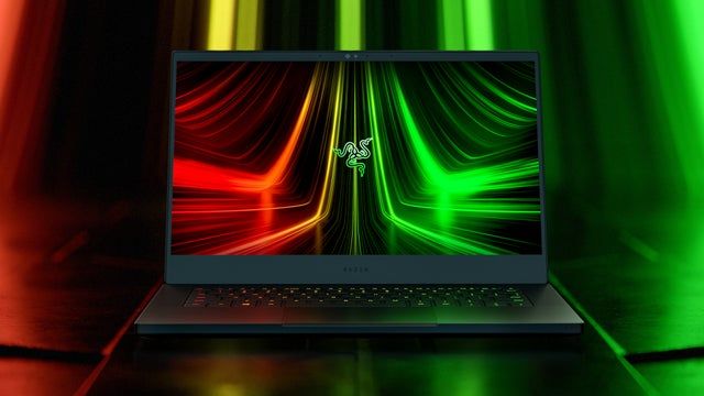 Latest gaming laptop news for Football Manager 2022 Razer product image of a black laptop.