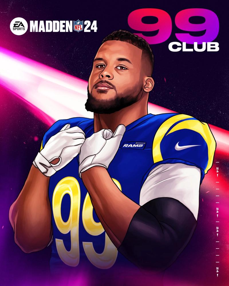 Rams defensive lineman Aaron Donald in Madden 99 Club