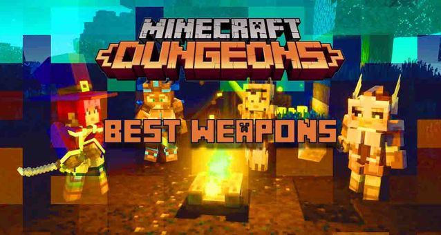 Best Weapons In Minecraft Dungeons Swords Bows Axes And Unique Items - roblox zombie attack epic red sword