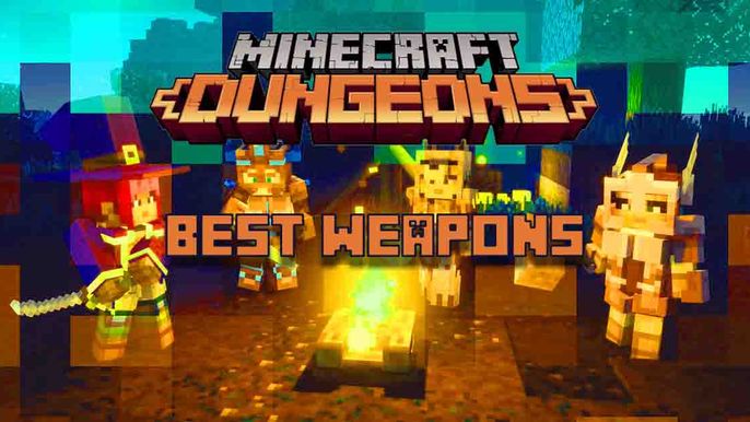 Best Weapons In Minecraft Dungeons Swords Bows Axes And Unique Items