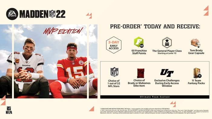 Madden 22 Editions Dynasty Edition MVP Edition Standard Edition Next Gen Current Gen Xbox Series X|S One PS4 PS5