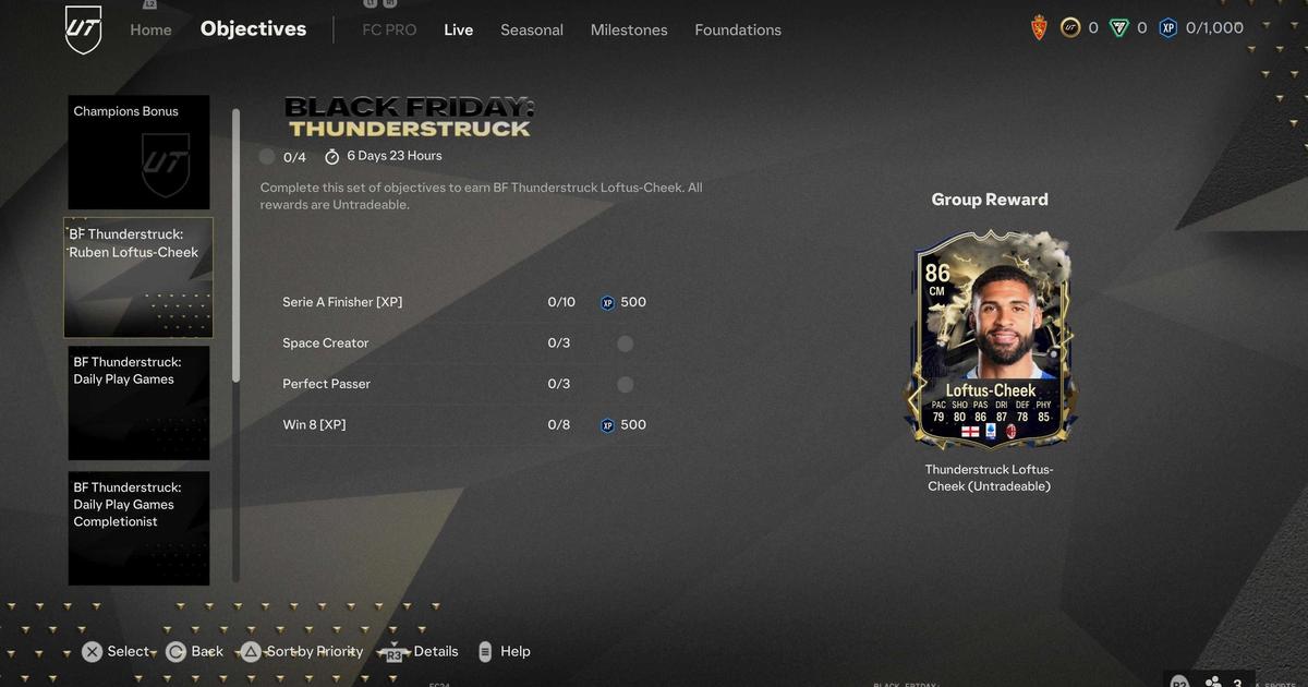BF Thunderstruck: Daily Play Games Objectives (Packs) : EASportsFC