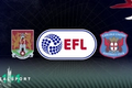 Northampton and Carlisle United badges with EFL logo