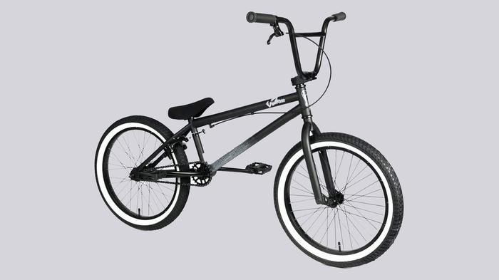 Best BMX bike Venom product image of a black-framed bike with white wall wheels and frame accents.