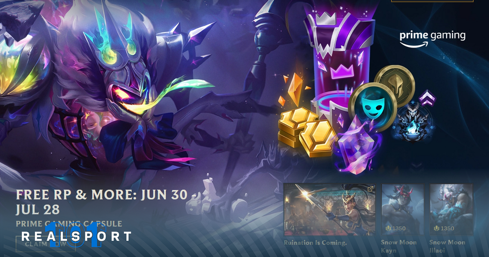 League of Legends Prime Gaming Loot for November 2022 - Free skins