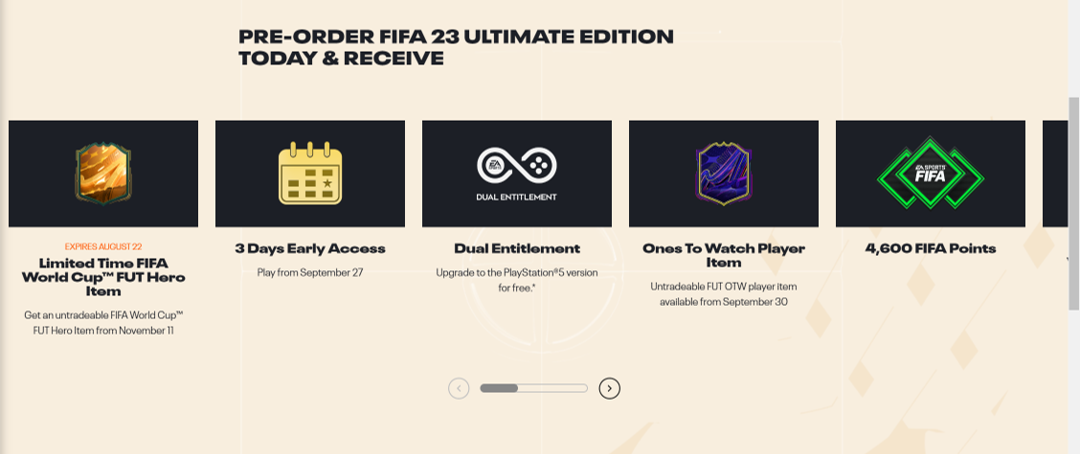 fifa 22 ultimate edition pre-order bonus