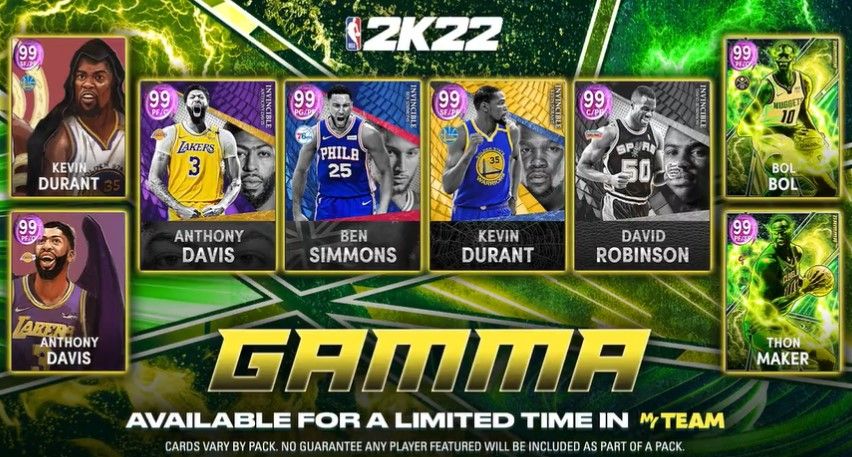 NBA 2K22 MyTEAM Gamma Packs