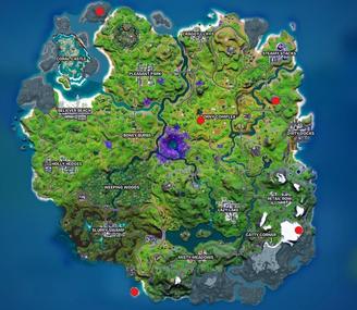 Fortnite Week 6 Alien Artifacts Locations Season 7 Kymera Upgrade Alien Invasion