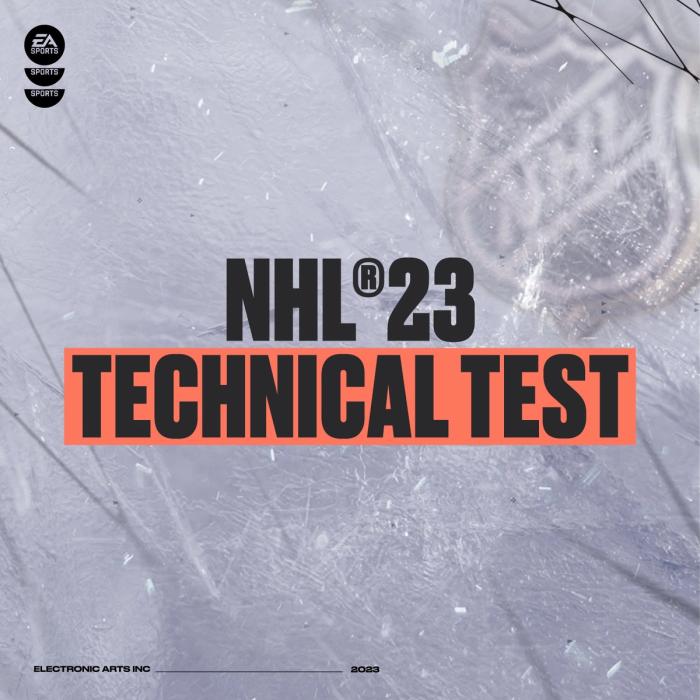 NHL 23 tech test beta technical closed