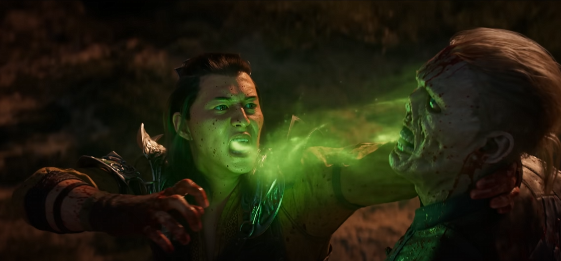 A screenshot of Shang Tsung in the "Mortal Kombat 1 - Official Announcement Trailer" YouTube video.