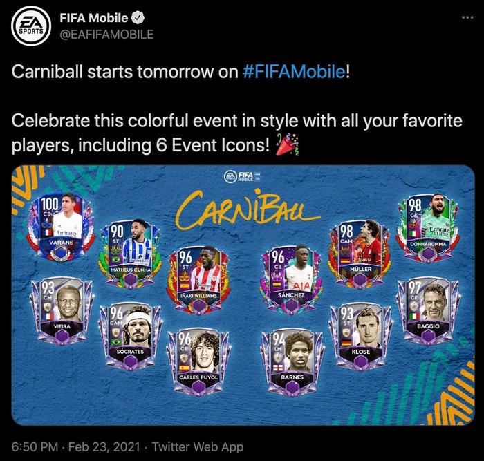 FIFA 21 Mobile carniball ultimate team