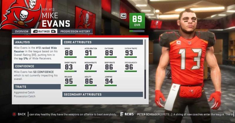 Madden 19: Tallest wide receivers (WR)