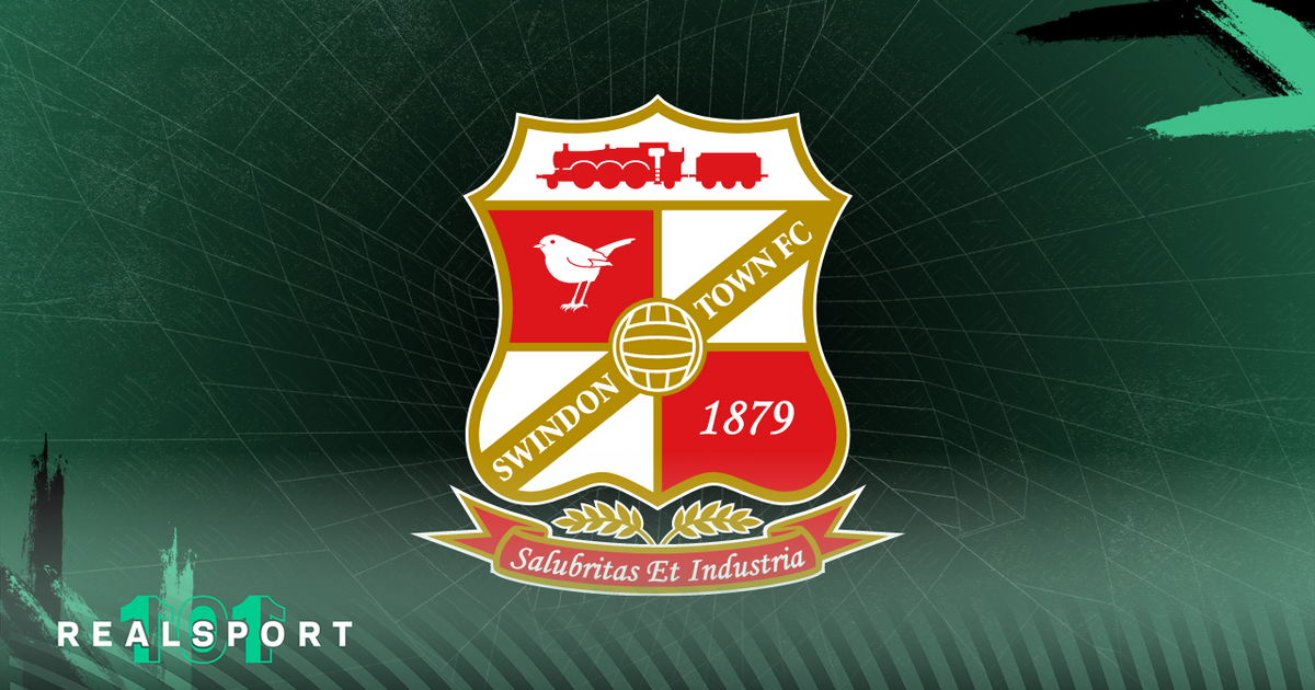 Swindon Town badge with green background