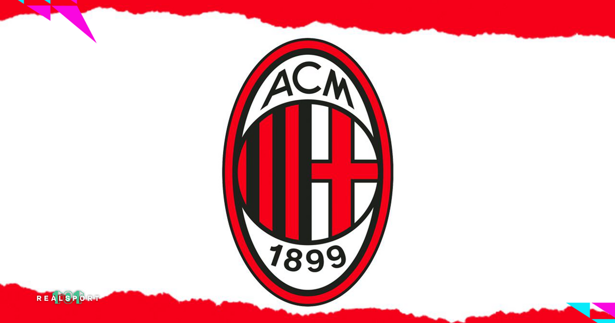 AC Milan badge over white and red background