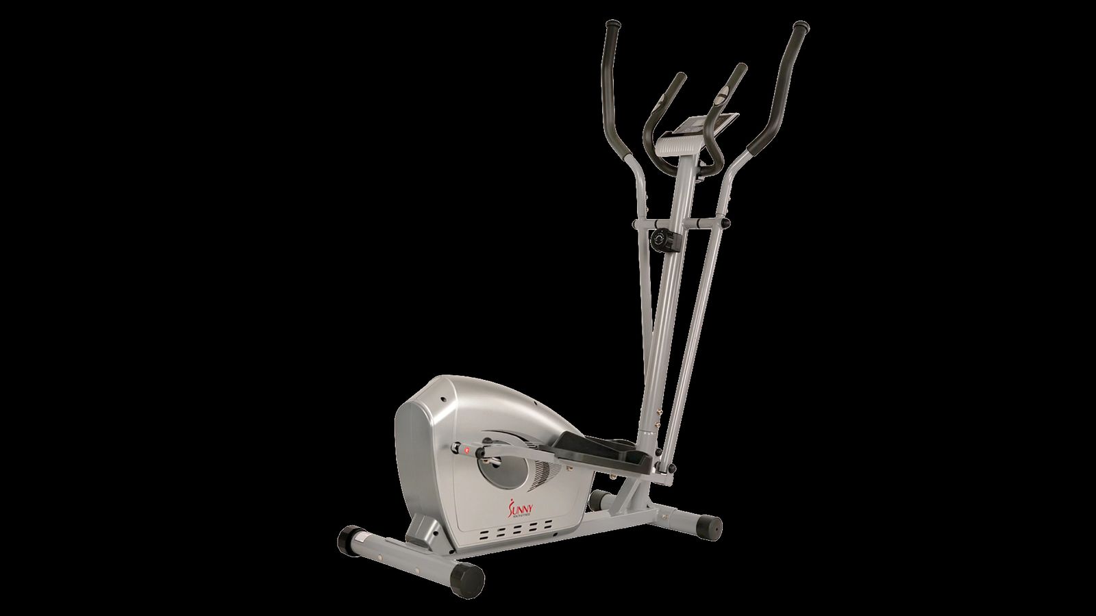 Sunny Health & Fitness SF-E3607 product image of a grey exercise machine.