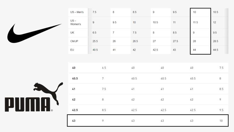 schrijven Perth Blackborough Met pensioen gaan Nike vs PUMA sizing: How do their shoes compare?