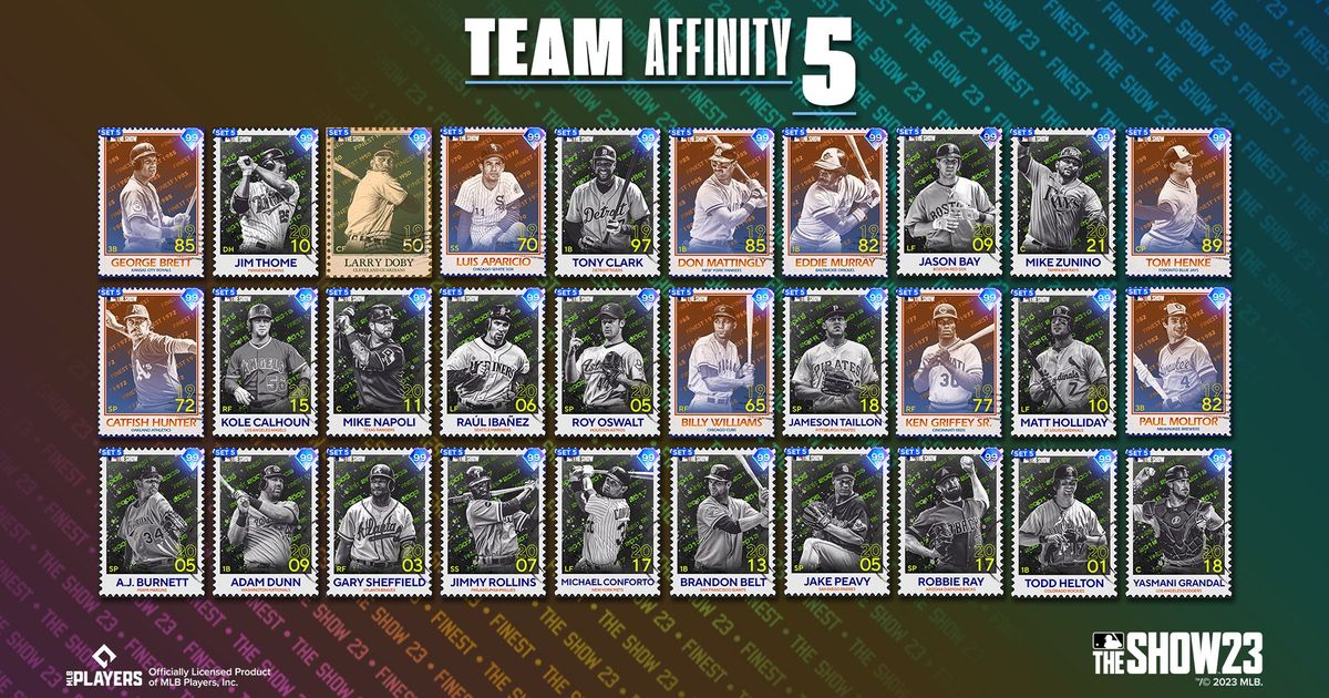 MLB The Show 23: Team Affinity 5 cards