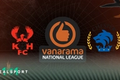 Kidderminster Harriers and Chester FC badges with Vanarama National League North logo