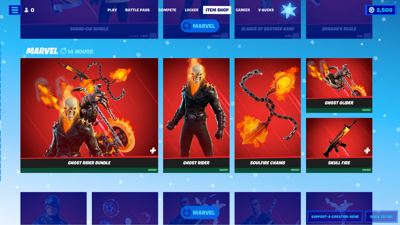 GHOST' RIDER SKIN ADDED TO THE ITEM SHOP