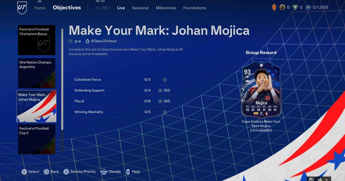 FC 24 Make Your Mark Johan Mojica Objectives