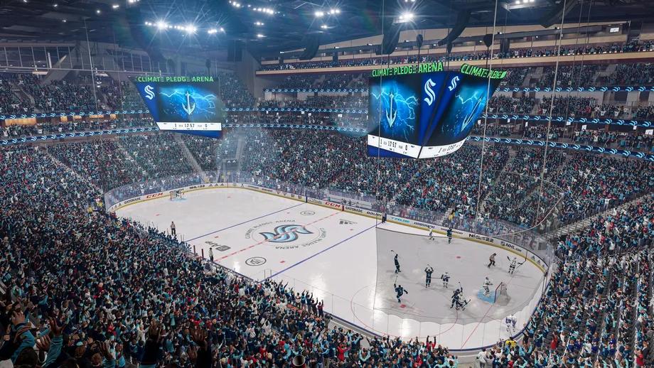 An image of Seattle's arena in NHL 22