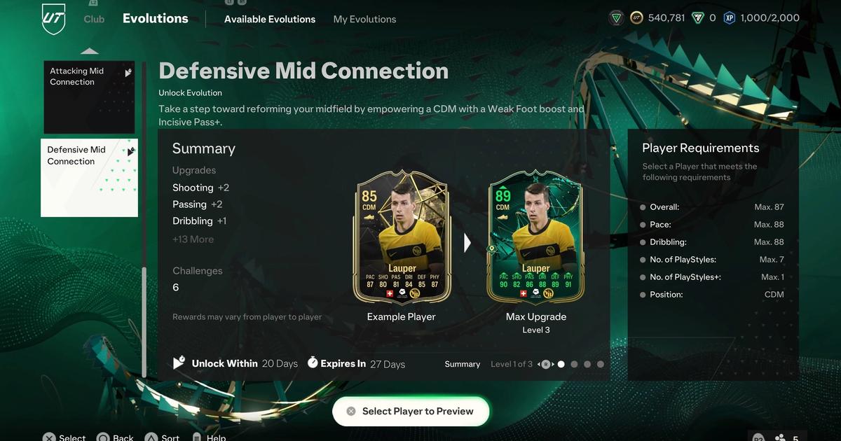 FC 24: Defensive Mid Connection Evolutions Guide