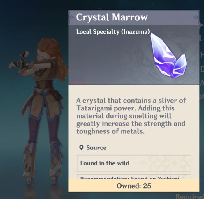 Image of a Crystal Marrow in Genshin Impact