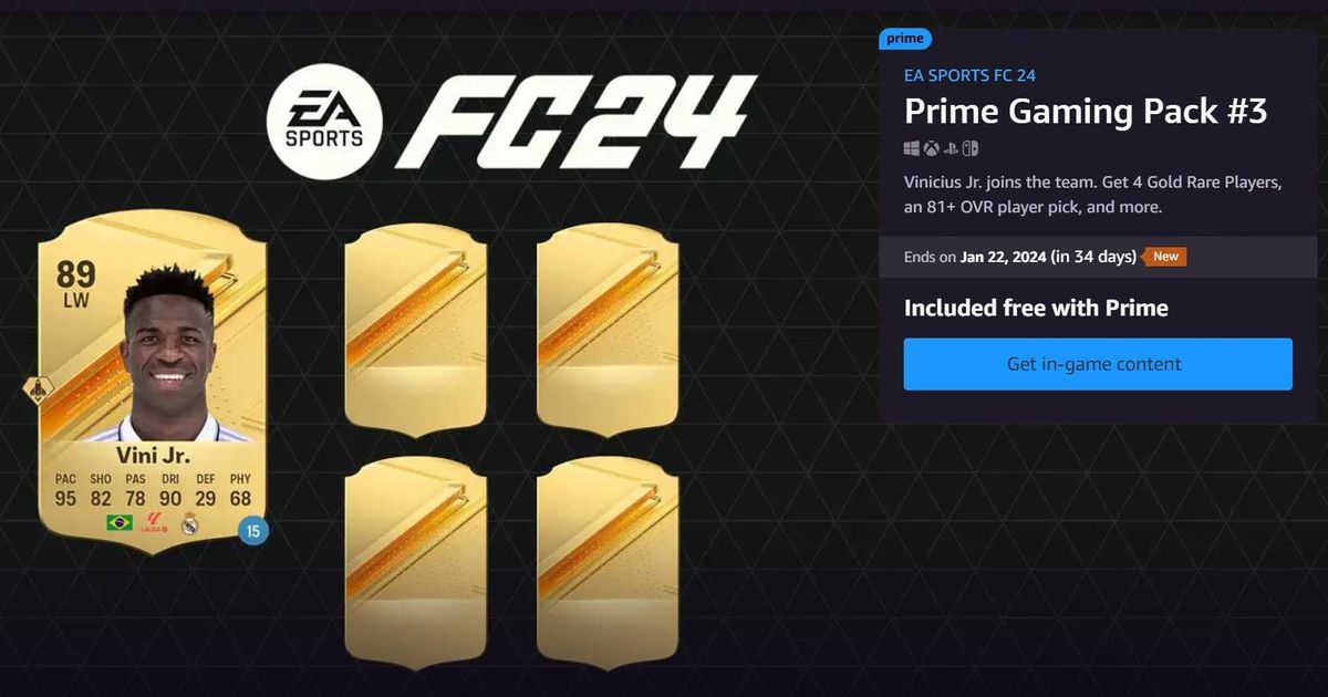How to claim free EA FC 24 Ultimate Team Prime Gaming Pack