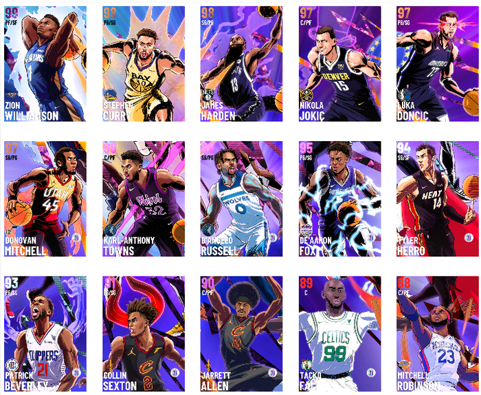 NBA 2K21 MyTEAM Modern Age Collection Cards