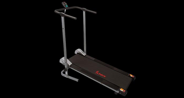 Best treadmill under 500 product image of a black and silver manual treadmill.