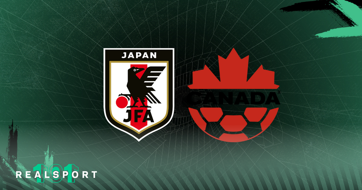 Japan and Canada badges with green background