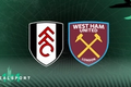 Fulham and West Ham badges with green background
