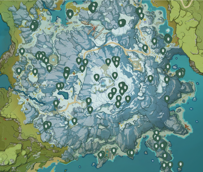 Genshin Impact: Map of Dragonspine