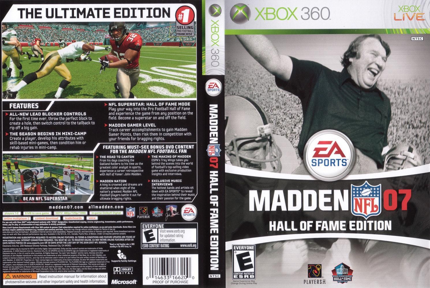John Madden 23 22 07 Hall of Fame Edition